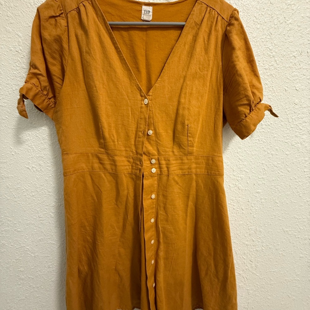 Linen shirt dress